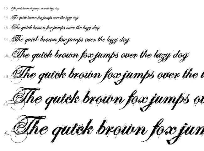 Sweet Correction Roth font waterfall